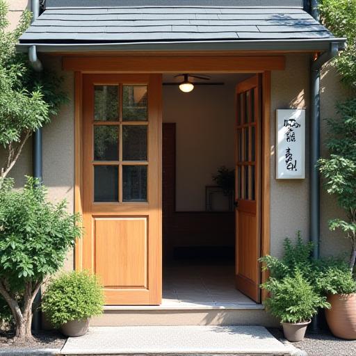 Suzumushi Stopの控えめで趣のある入り口。
